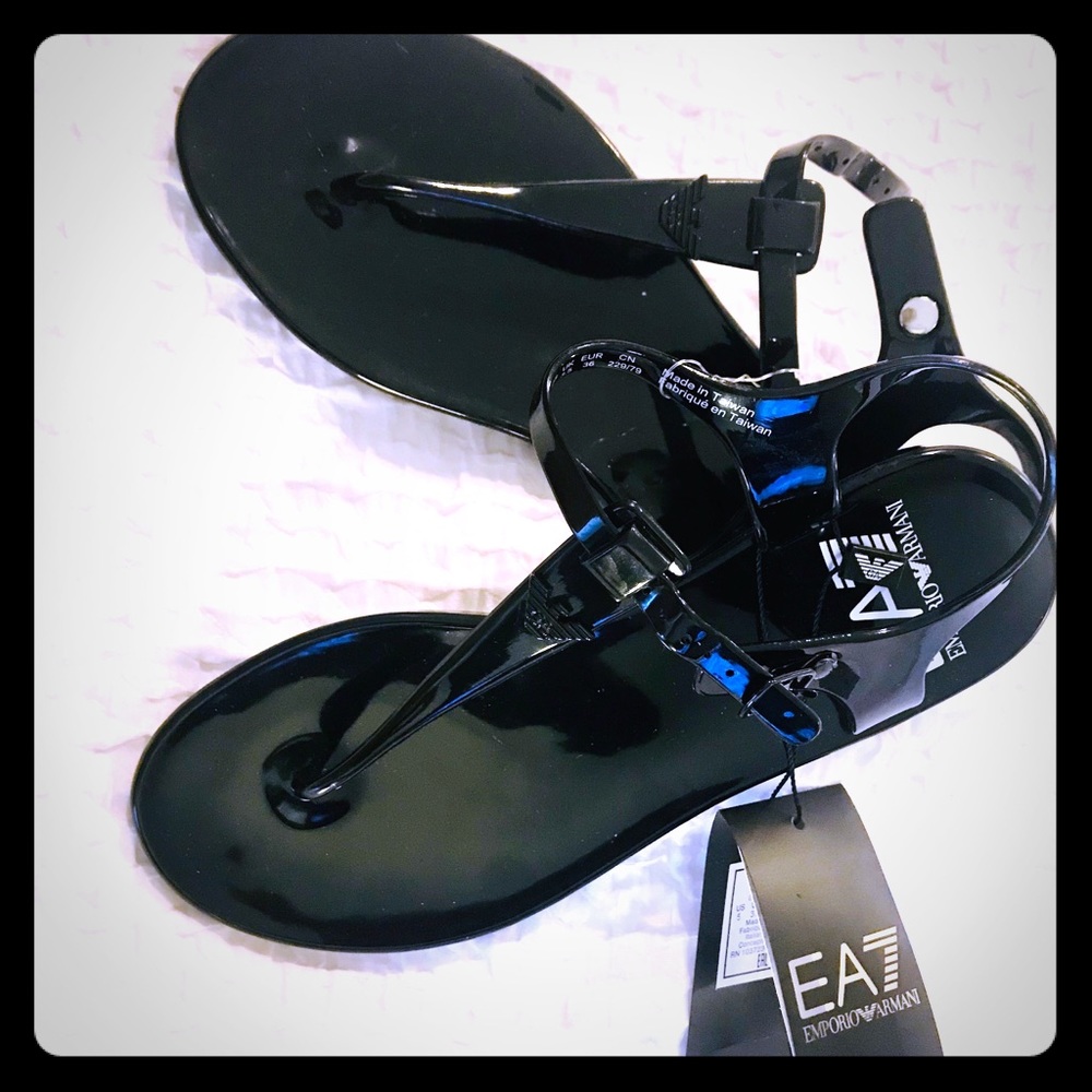 EMPORIO ARMANI PVC flip-flop sandals